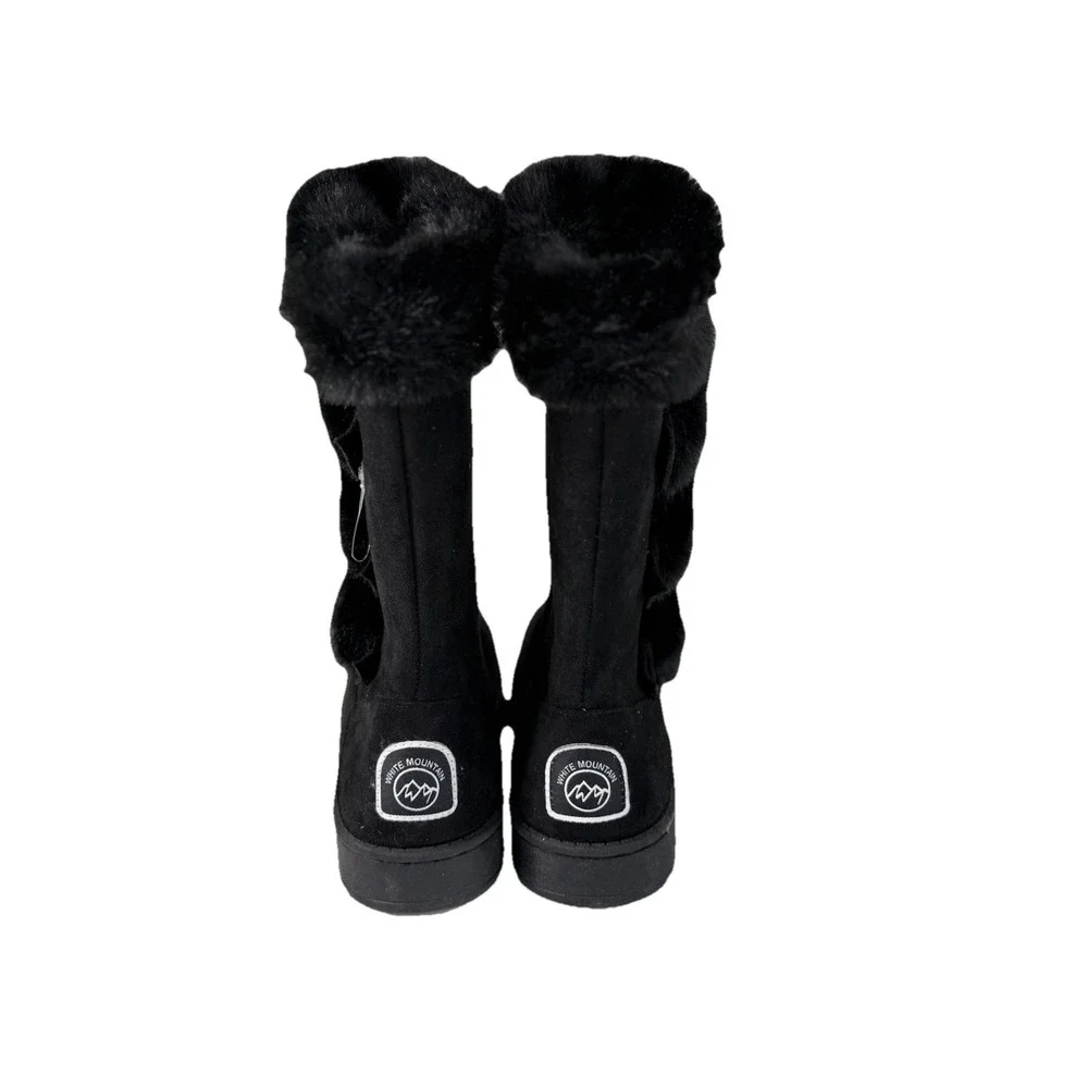 White Mountain Faux Fur Black Women's Size 6 No Box‎